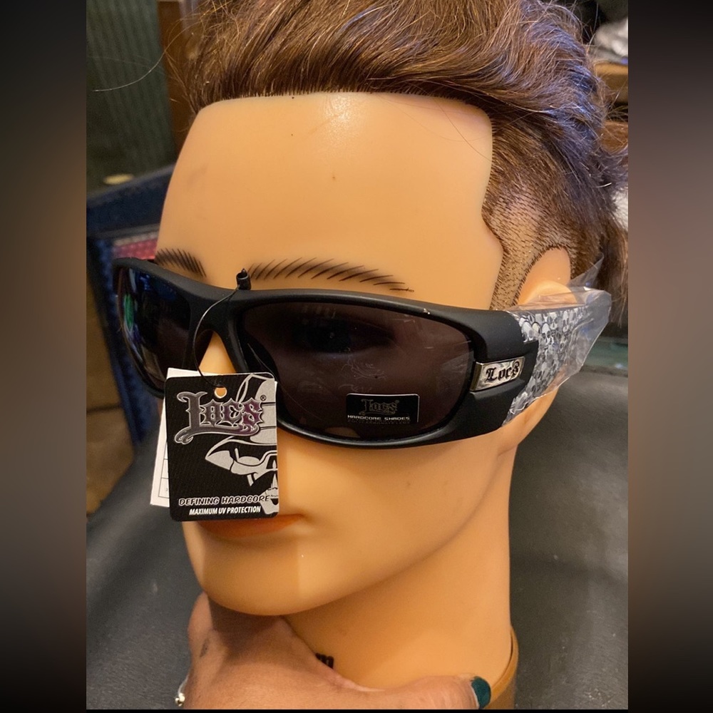 Mens Cholo Chicano Locs Black Sunglasses Authentic Lentes Skull